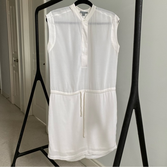 James Perse Sleeveless Sheer Drawstring Dress - Picture 1 of 8